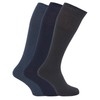 Mens ribbed knee high 100% cotton socks (Pack of 3)