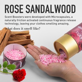 YUCO Sustainable Laundry Scent Booster Beads, Rose and Sandalwood Fragrance Laundry Beads, Up to 24 Washing Cycles, For Fabric Deodorizer and Fresh Scented Clothes, For Washer