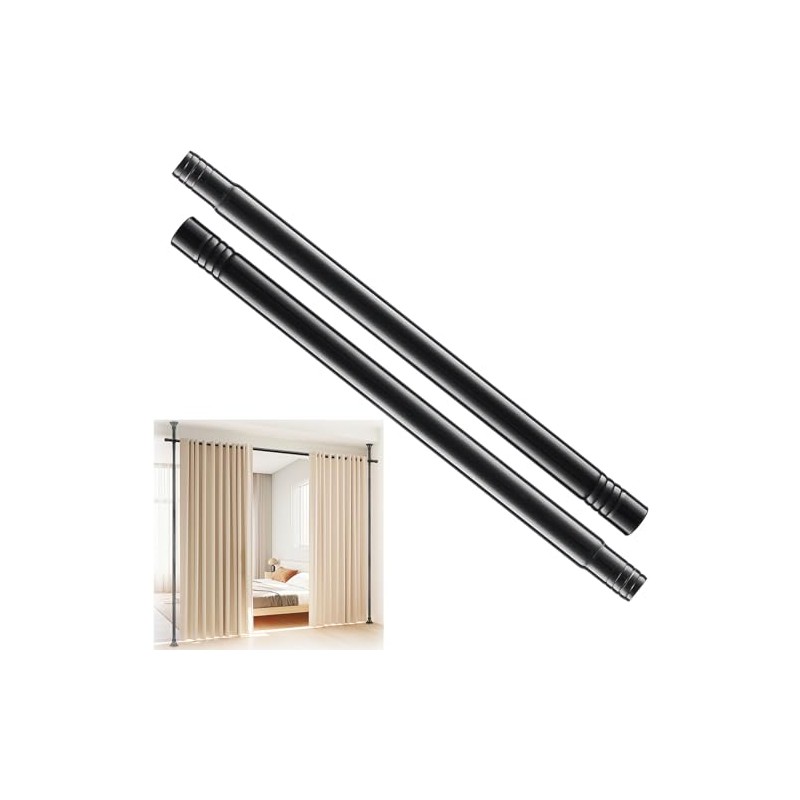 Extension Rods for Room Divider Curtain Rod,1'' Stainless Steel Rod,