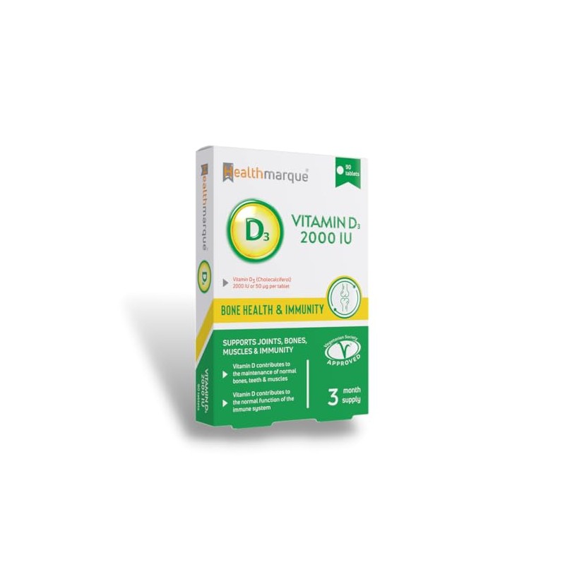 Vitamin D3 Tablets 2000iu 3 Month Supply - Premium Grade