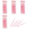 200Pcs Double Head 50pcs/Box Toothpick Dental Floss, Pink