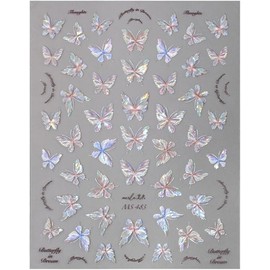 4 Butterfly Manicure Stickers, Glowing 3D Stereo Stickers, Ele Butterfly Stickers, Manicure Ornaments.
