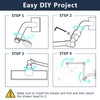 PDPBath Shower Extension Arm, 16" Upgrade Solid Brass Shower Head