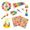 Set 11pzs Juego Didactico Montessori Tablero Madera Niños