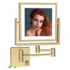 Ruacq Rechargeable Makeup Mirror Double Sided Vanity Mirror with Lights