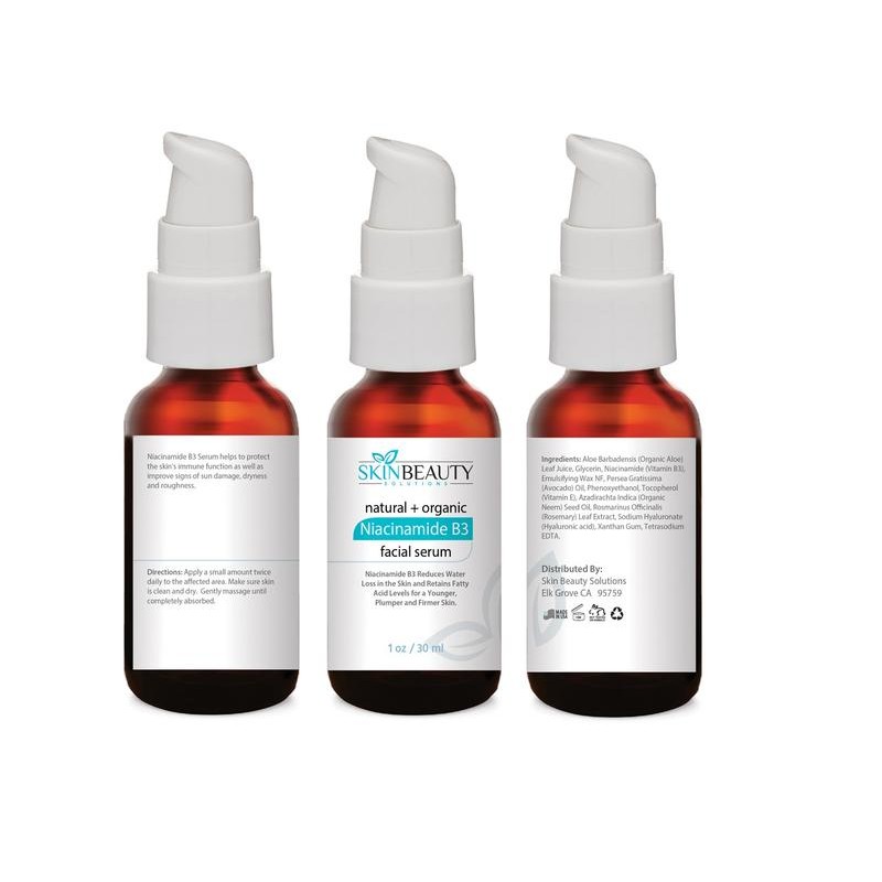 NIACINAMIDE 5% B3 Face Serum Advanced Formula - Specification: 4oz