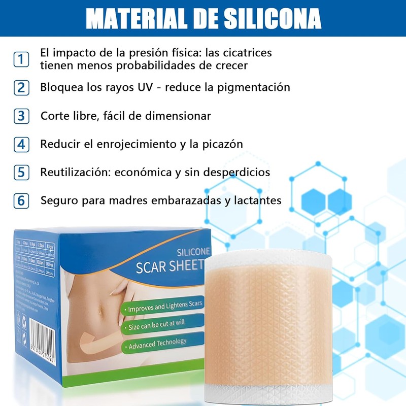 parches de silicona para cicatrices,cinta de silicona para cicatrices, elimina