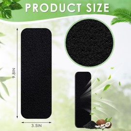 Sumind 100 Pcs Ceiling Fan Filters for Blades Activated Carbon Adhesive Filter Ceiling Fan Air Purifier Pads for Common Household Contaminants Home Kitchen Office, 5mm Thick