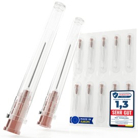 MedTreu Pack of 100 25G 0.5 x 25 mm Individually Packed Tube for Refill Liquids Made of Stainless Steel Tube for Household, Science Laboratory, Industry, Hobby and Home Work (26G 0.45 x 12 mm)