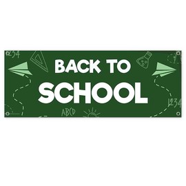 Back To School Chalk Board Banner 13 oz | Non-Fabric | Heavy-Duty Vinyl Single-Sided With Metal Grommets