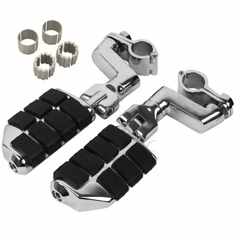 TCMT 22/25/32/35mm Chrome Highway Bar Footpegs Pegs Mount Fit For