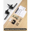 Tinewa 6 Pack Square Black Door Handles Interior, No Lock