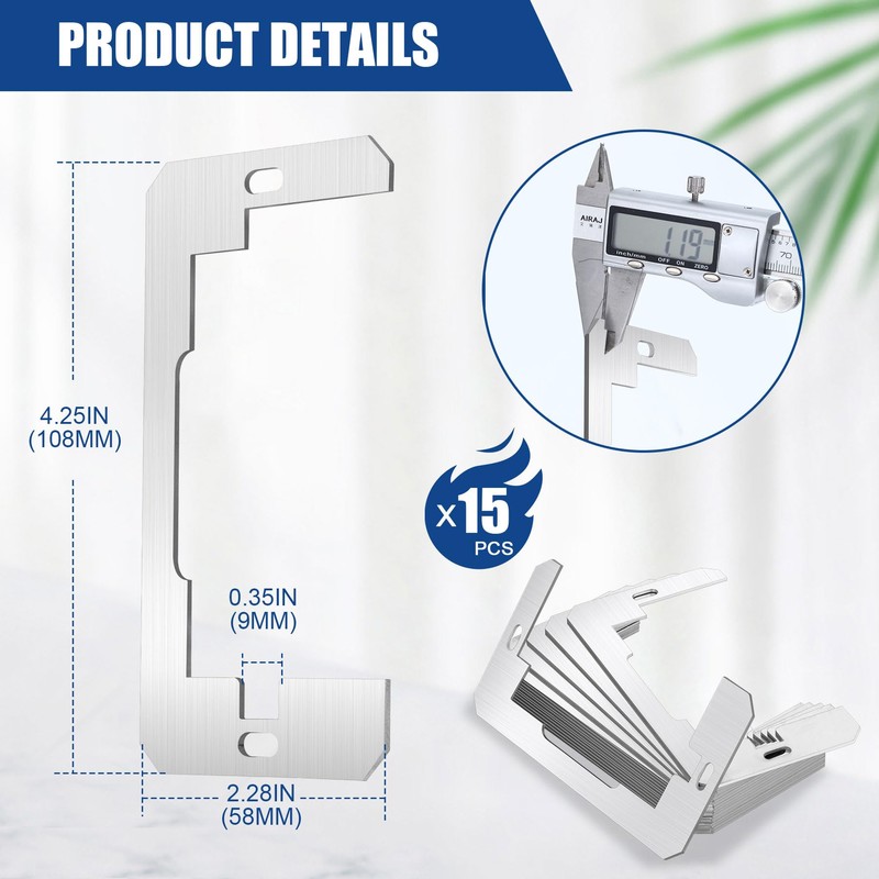 Metal Flush Fit Leveling Plate Wall Spacer for Wall Repair
