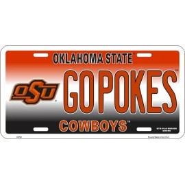 Unbranded Oklahoma State Cowboys GOPOKES University License Plate Sign Car Truck Made USA