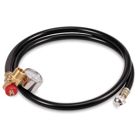 Air Tank Repair Kit Portable Air Tank Valve Kit Including Valve Pressure Gauge and Hose Safe Convenient Air Tank Replacement Valve Kit for Portable Air Tank