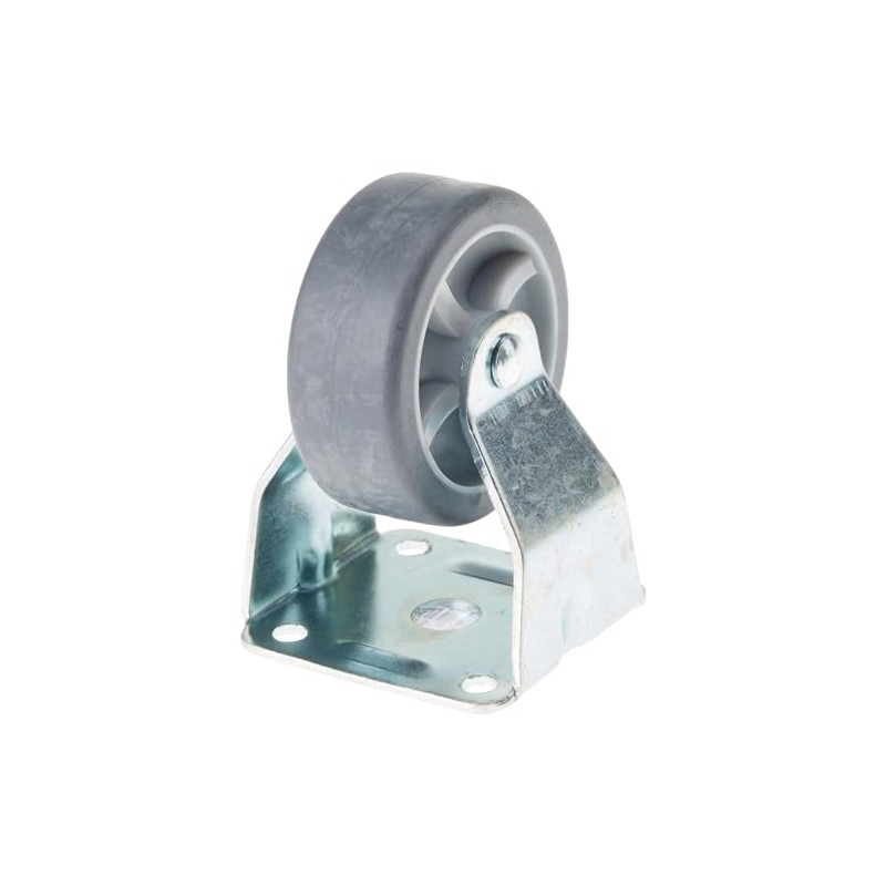 Metafranc fixed castor plate - TPR wheel - soft tread