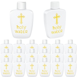 Ebucco 20 Pcs Holy Water Bottles Holy Water Empty Containers 60ml Holy Water Plastic Bottles