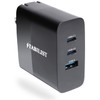 PD Charger, USB Type-C 65W, 3 Ports, GaN Foldable, PSE