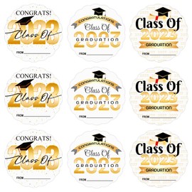 WhatSign 36PCS Graduation Stickers Class of 2023 Stickers Labels 1.5" Graduation Gift Tags Graduation Labels Present Sticker for Envelope Seal Cards Boxes Gift Wrap Graduation Party Favors Decorations