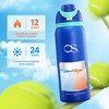 OSLIFE Aislante Térmico Termo Acero Inoxidable，con popote,Botella Deportiva de Doble