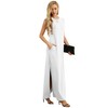 GRECERELLE Women's Summer Crew Neck Casual Loose Split Long Maxi