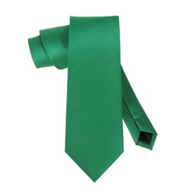 UETLRO Emerald Green Ties For Men Solid Color Formal Neckties 3.75''(9.5CM) XL Tie Big And Tall Ties For Men, Emerald Green, X-Large