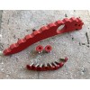 DH Red Titanium Back Spacer with Stainless Screws For Spyderco