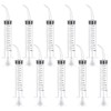Dacitiery 10 Pcs 12ml Dental Irrigation Syringe with Curved Tip