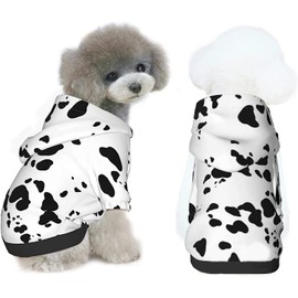 Dog Dalmatian Costume Dalmatian Print Dog Hoodie Pet Clothes Sweaters, Dog Sweater Hoodie Sweatshirts Pullover Cat Jackets Soft Cotton Coat for Large Medium Small Dogs Boy Girl (X-Large)
