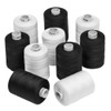 New ThreadNanny Black and White Spools of 3-PLY Polyester Sewing