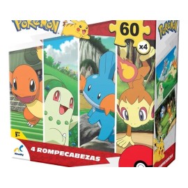 Novelty Rompecabezas 4 En 1 Novelty Pokémon