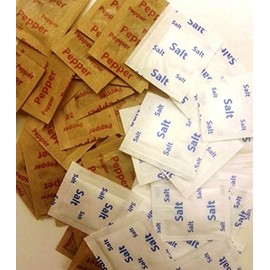 300 Salt + 300 Pepper Individual Salt & Pepper Sachets