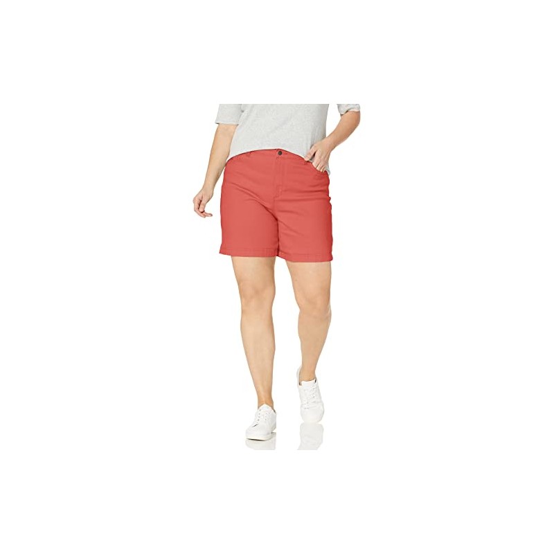 Gloria Vanderbilt Women's Amanda Basic Jean Short, Persimmon, 10