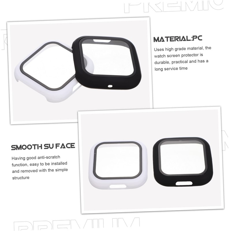 DOITOOL 2pcs Watch Case Screen Protector Case Glasswatch Protector Wrist