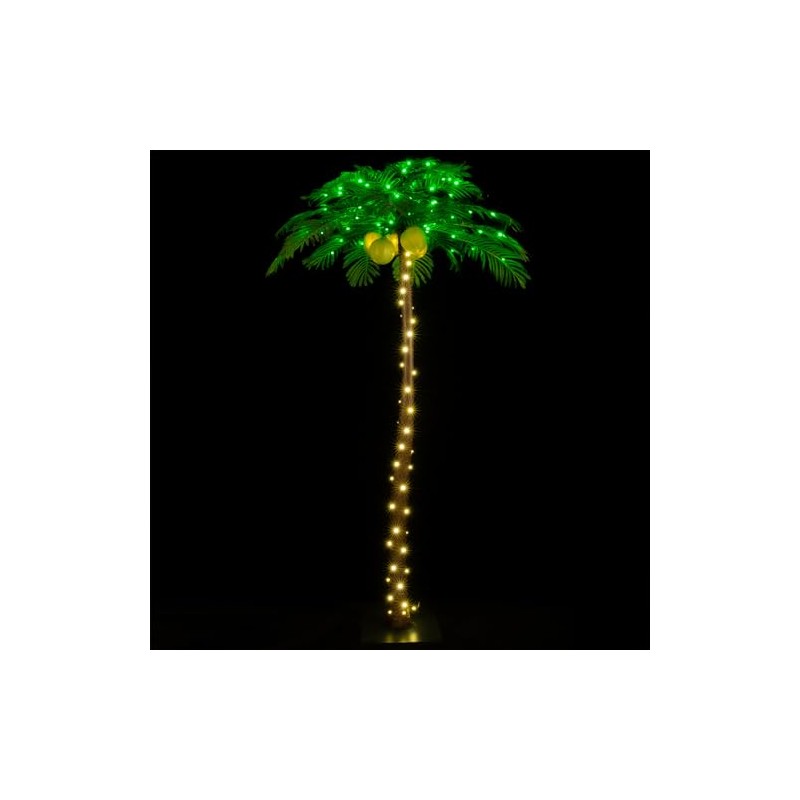 TYBEEU - Palmera iluminada de 2,1 m con 208 luces