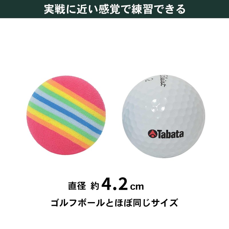 Tabata(タバタ) ゴルフ 練習用 ボール アプローチ練習 ゴルフ練習 スピナーボール 最大飛距離30m 回転がわかる GV0305