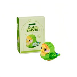 NOOLY Parrot Micro Building Blocks Kits Bird Micro Building Blocks Set for Home and Office Decoration WKLJM-01 236 Pieces (Gold and Green)