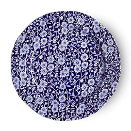 Burleigh Dark Blue Calico Salad or Dessert Plate 21.5 cm by Burleigh