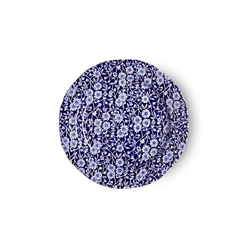 Burleigh Dark Blue Calico Salad or Dessert Plate 21.5 cm