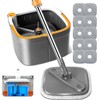 KZKR Spin Mop and Bucket Set with 10 Replaceable Microfiber