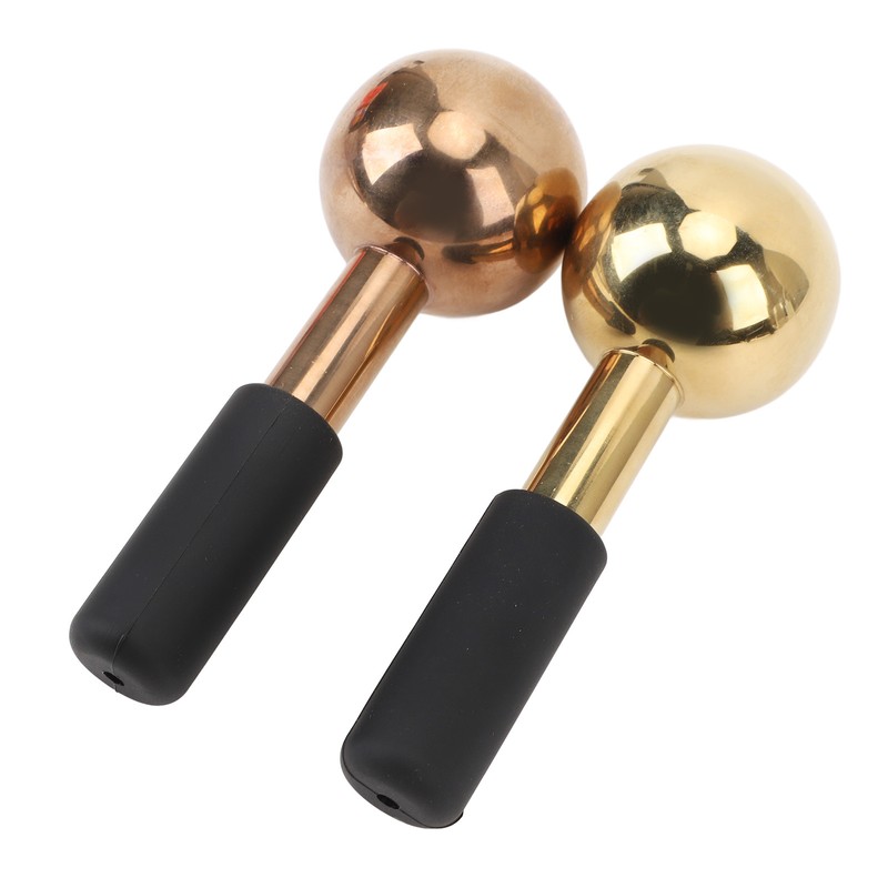 2PCS Ice Globes for Facials Unbreakable Steel Cooling Roller Cryo