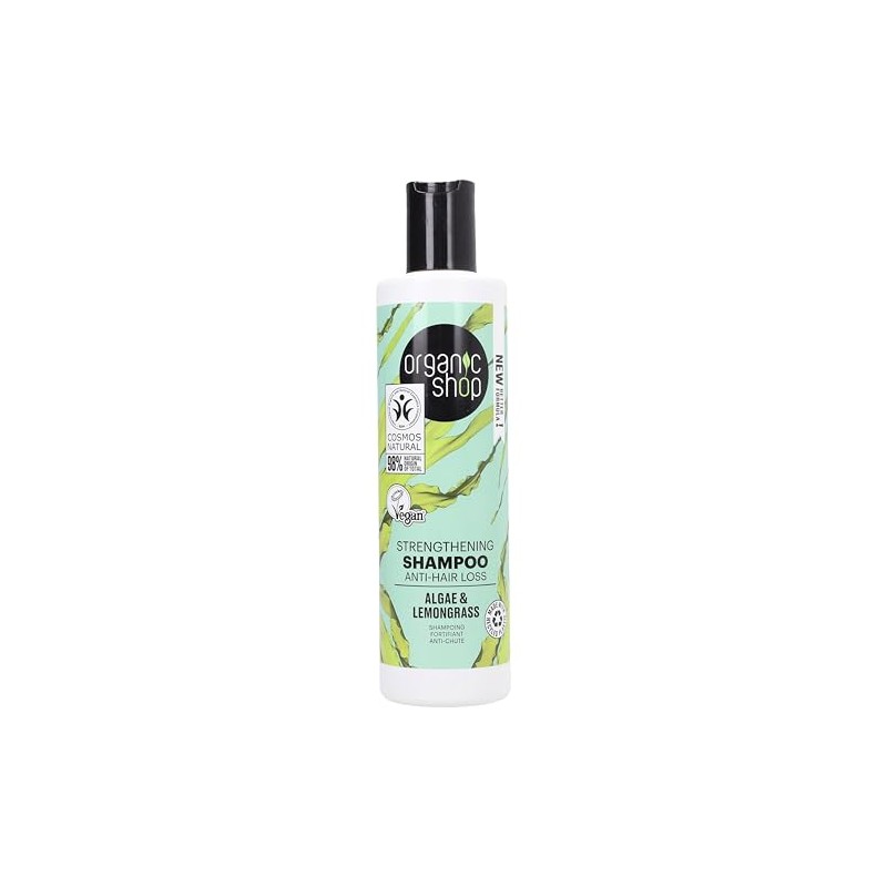 Organic Shop Anti Hair-Loss Strengthening Shampoo Algae and Lemongrass, 280