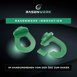 RASENWERK® - 50 Innovative Greenhouse Clips with Notch - Sturdy Plant Holders - Compatible with the Brands Zelsius, Deuba etc. - Made in Germany