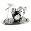 Black Drum Set Miniature Clock