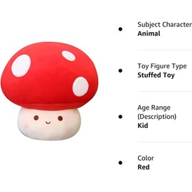 Mushroom Stuffed Pillow Room Decor for Kids Adult (001)