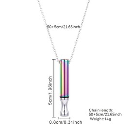 Kiddo Sky Anxiety Necklace Spiritual Relaxation Stress Relief Breathe Pendant Meditation Mindful Relief Quit Smoking Tools Breathing Necklace for Men Women, common, Stainless Steel, No Gemstone