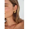 GLORIG Gold Earrings For Women With C shape Stylish Gold