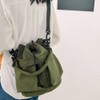 Drawstring Bag, 2-Way Women's, Nylon, Ultra Lightweight, Handbag, Shoulder Bag,