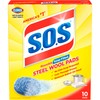 S.O.S-10002 , Steel Wool Soap Pads, 10 Ct