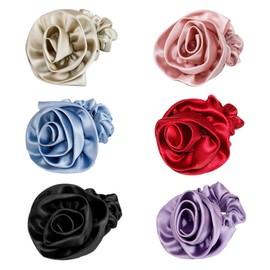Hair Rubber Hair Elastic Rose Flower Scrunchie Hair Closure Forest Girl 3D Flower Rose Hair Accessory Elegant Hair Ornament Adult Girl Gentle Stylish Women's Girls Everyday Work Birthday Recital